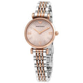 Emporio Armani Gianni T Bar Pink Dial Two Tone Steel Strap Watch For Women - AR11223