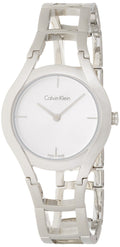 Calvin Klein Class White Dial Silver Steel Strap Watch for Women - K6R23126