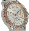 Guess Enchanting Diamonds Silver Dial Two Tone Steel Strap Watch for Women - W0305L3