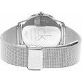 Calvin Klein Minimal White Dial Silver Mesh Bracelet Watch for Women - K3M52152