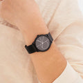 Calvin Klein Minimal Black Dial Black Mesh Bracelet Watch for Women - K3M5245X