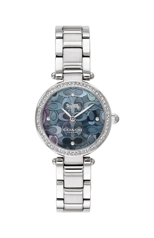 Coach Park Blue Mother of Pearl Dial Silver Steel Strap Watch for Women - 14503224