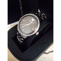 Emporio Armani Ceramica Black Dial with Crystals Black Ceramic Strap Watch For Women - AR1478