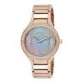 Michael Kors Kerry Purple Dial Rose Gold Stainless Steel Strap Watch for Women - MK3482