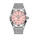 Breitling Chronomat 32 Diamonds Pink Dial Silver Steel Strap Watch for Women - A77310101K1A1