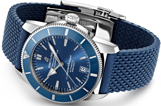 Breitling Superocean Heritage B20 Automatic 42 Blue Dial Blue Mesh Bracelet Watch for Men - AB2010161C1S1