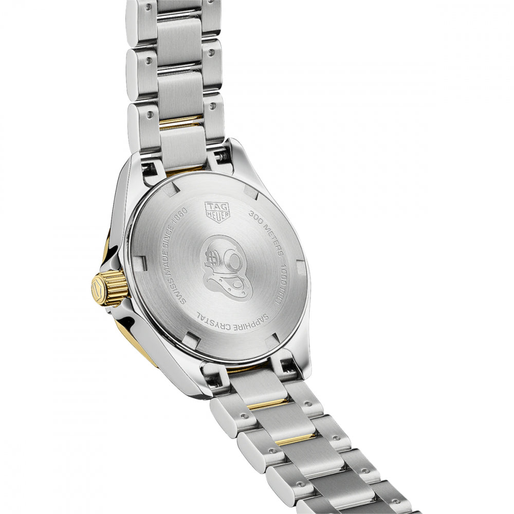 Tag Heuer Aquaracer Quartz Diamonds Mother of Pearl Dial Two Tone Steel Strap Watch for Women - WBD1423.BB0321