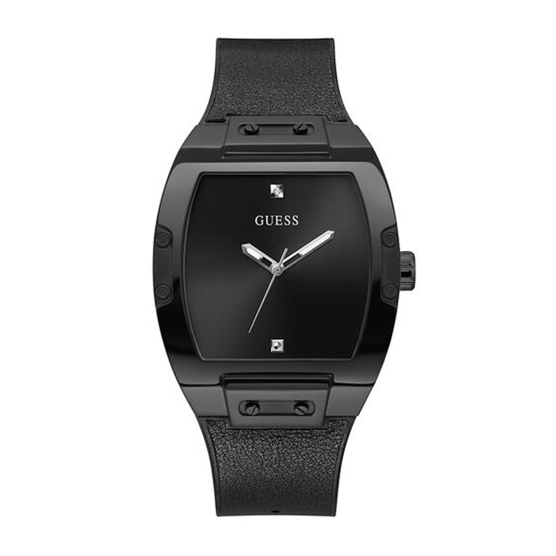 Guess Phoenix Black Dial Black Rubber Strap Watch for Men - GW0386G1