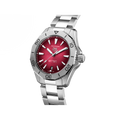 Tag Heuer Aquaracer Professional 200 Automatic Red Dial Silver Steel Strap Watch for Men - WBP2114.BA0627