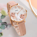 Fossil Jacqueline Mother of Pearl White Dial Pink Leather Strap Watch for Women - ES4671