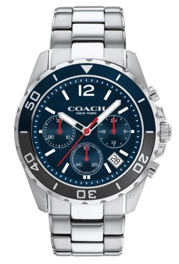 Coach Kent Blue Dial Silver Steel Strap Watch for Men - 14602555