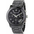 Michael Kors Runway Black Ceramic Dial Black Steel Strap Watch for Women - MK5162