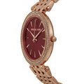 Michael Kors Darci Red DIal Rose Gold Stainless Steel Strap Watch for Women - MK3378