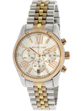 Michael Kors Lexington Silver Dial Two Tone Steel Strap Watch for Women - MK5735