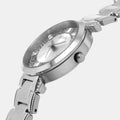 Guess Night Life Clear Silver Dial Silver Steel Strap Watch for Women - GW0470L1