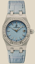 Audemars Piguet Royal Oak Quartz Diamonds Turquoise Dial Turquoise Leather Strap Watch for Women - 67601ST.ZZ.D034CR.01