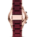 Marc Jacobs Rock Chrono Red Dial Red Rubber Strap Watch for Women - MBM2596