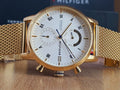 Tommy Hilfiger Kane White Dial Gold Mesh Bracelet Watch for Men - 1710403