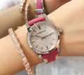 Burberry The City White Dial Pink Haymarket Leather Strap Watch for Women - BU9149