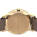 Burberry The City Gold Dial Black Leather Strap Watch for Men - BU9032