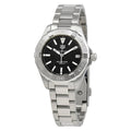 Tag Heuer Aquaracer Black Dial Silver Steel Strap Watch for Women - WBD1310.BA0740