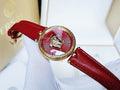 Versace Palazzo Empire Red Dial Red Leather Strap Watch for Women - VCO120017