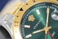 Versace Hellenyium GMT Green Dial Two Tone Steel Strap Watch for Men - V11050015