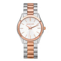 Michael Kors Runway White Dial Two Tone Stainless Steel Strp Watch for Women - MK3204A