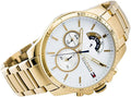 Tommy Hilfiger Quartz White Dial Gold Steel Strap Watch for Men - 1791455