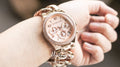 Michael Kors Runaway Rose Gold Dial Rose Gold Steel Strap Watch for Women - MK3247