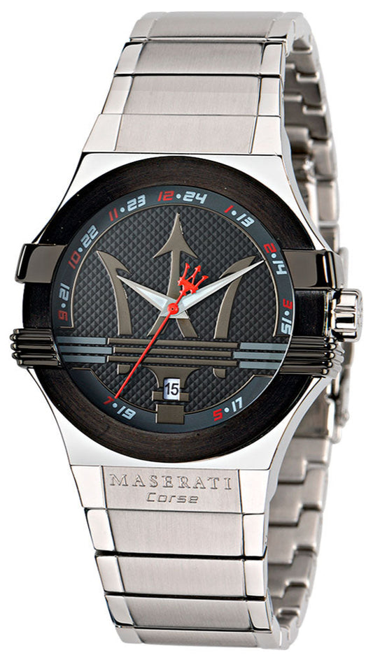 Maserati Potenza 42mm Black Dial Stainless Steel Strap Watch For Men - R8853108001