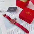 Coach Perry Red Dial Red Leather Strap Watch for Women - 14503486