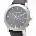 Burberry The City Grey Dial Black Leather Strap Watch for Men - BU9362