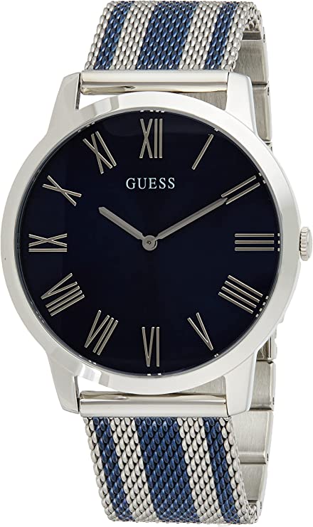 Guess Richmond Blue Dial Two Tone Mesh Bracelet Watch for Men - W1179G1