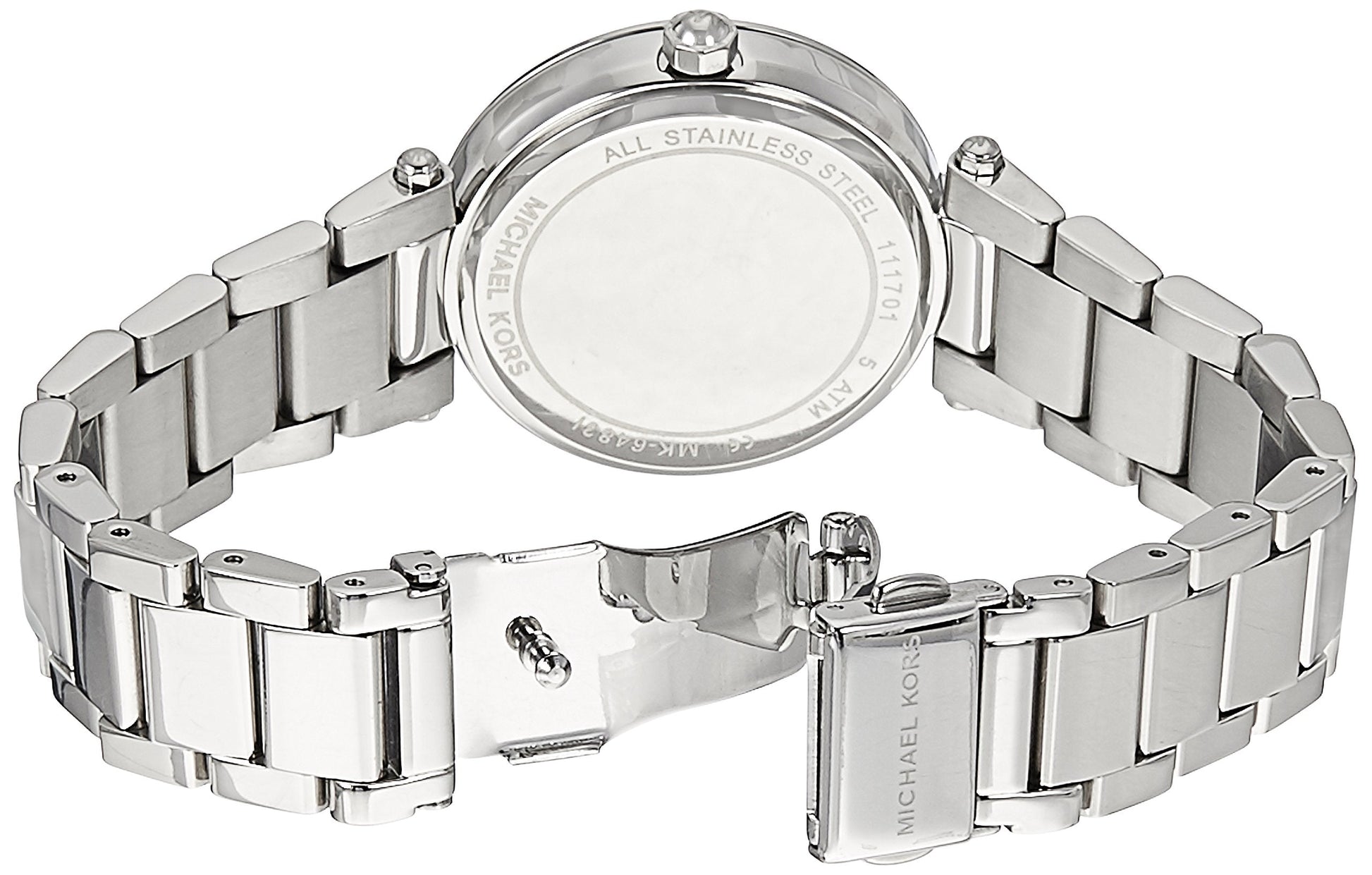 Michael Kors Parker Silver Dial Silver Stainless Steel Strap Watch for Women - MK6483