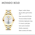 Movado Bold Silver Dial Two Tone Steel Strap Watch for Women - 3600129