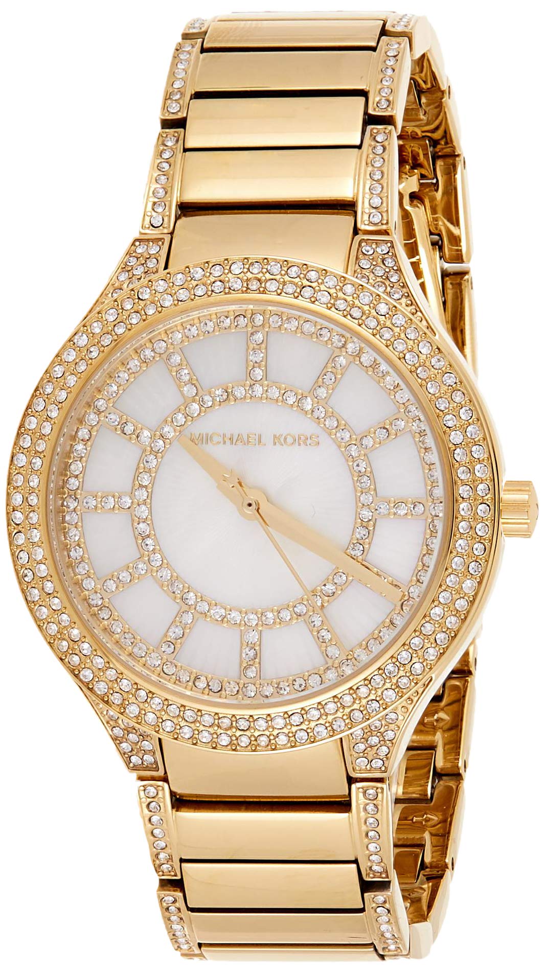 Michael Kors Kerry Mother of Pearl Dial Gold Steel Strap Watch for Women - MK3312