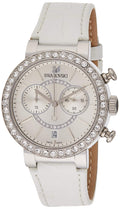 Swarovski Citra Sphere Chronograph White Dial White Leather Strap Watch for Women - 5027127