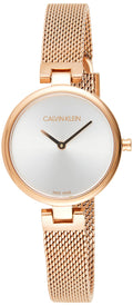 Calvin Klein Even White Dial Rose Gold Mesh Bracelet Watch for Women - K7B23626