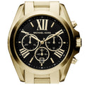 Michael Kors Bradshaw Black Dial Gold Steel Strap Watch for Women - MK5739