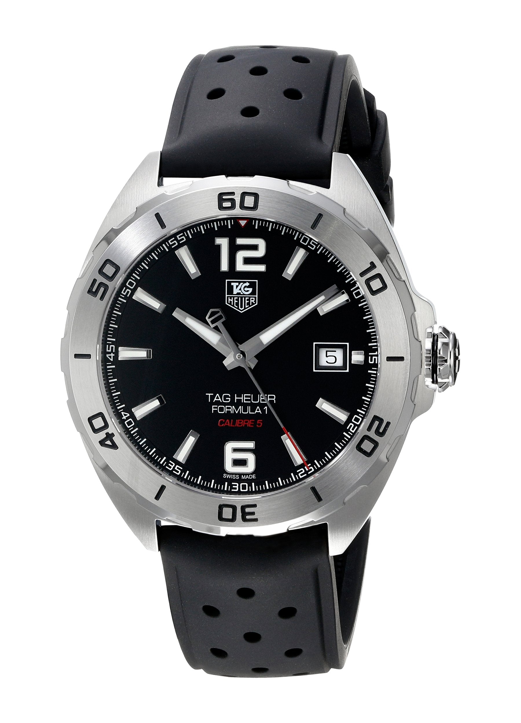 Tag Heuer Formula 1 Automatic 41mm Black Dial Black Rubber Strap Watch for Men - WAZ2113.FT8023