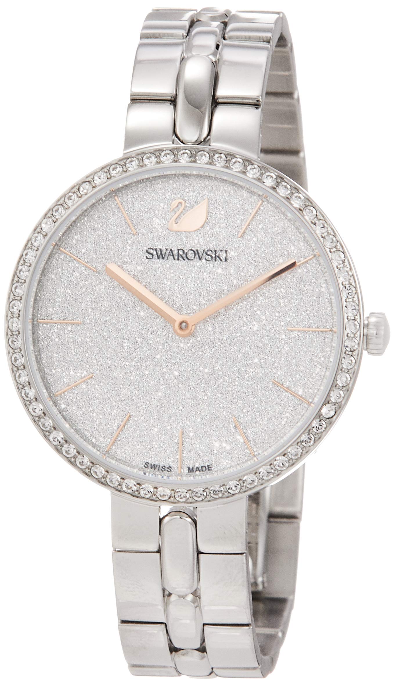 Swarovski Cosmopolitan Diamond Powder Silver Dial Silver Steel Strap Watch for Women - 5517807