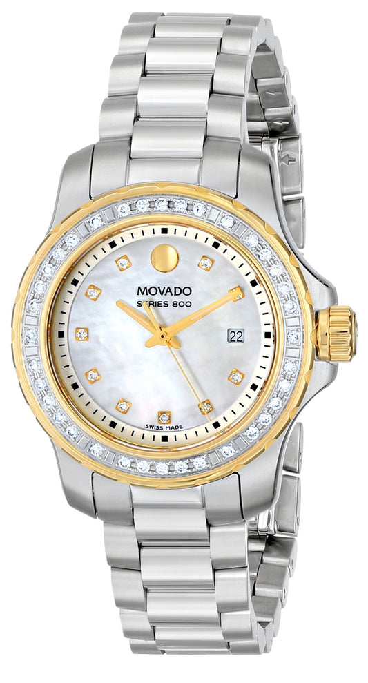 Movado Series 800 29mm Mother of Pearl Diamond Watch For Women - 2600121