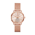 Michael Kors Portia Rose Gold Dial Rose Gold Mesh Bracelet Watch for Women - MK3845