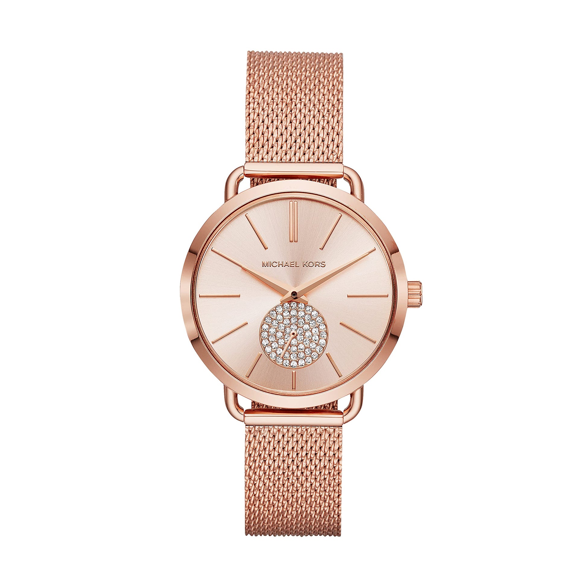 Michael Kors Portia Rose Gold Dial Rose Gold Mesh Bracelet Watch for Women - MK3845