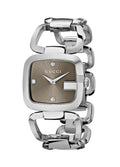 Gucci G Gucci Quartz Brown Dial Silver Steel Strap Watch For Women - YA125401