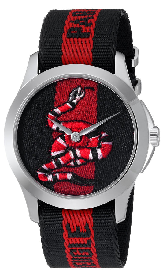 Gucci Le Marche Des Merveilles Blue and Red Dial Blue and Red Nylon Strap Unisex Watch - YA126493