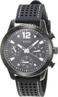 Guess Marina Chronograph Black Dial Black Rubber Strap Watch for Women - W1025L3