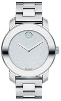 Movado Bold Crystal Dot Silver Dial Silver Steel Strap Watch For Women - 3600334