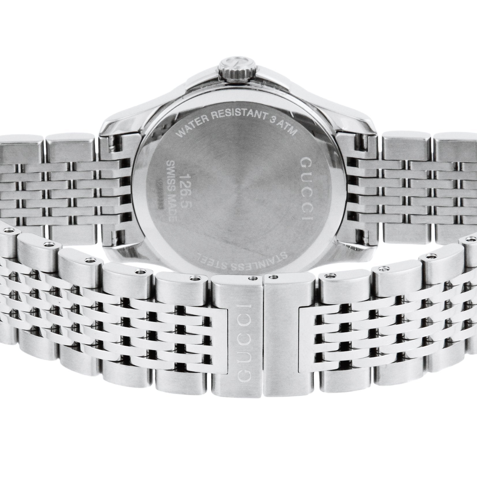 Gucci G Timeless Diamonds Mother of Pearl Dial Silver Steel Strap Watch For Women - YA126506